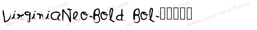 VirginiaNeo-Bold Bol字体转换